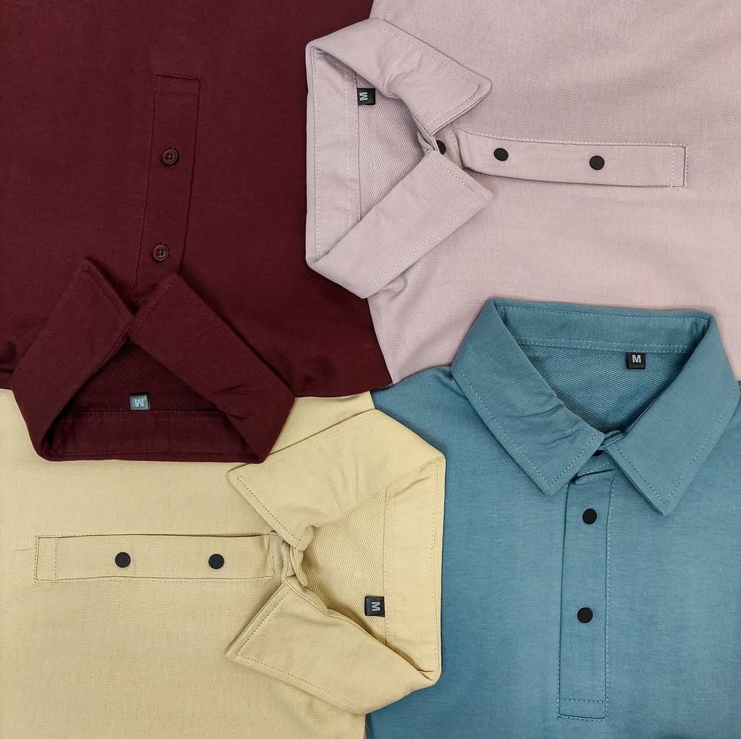 French Terry Polo Tshirt.