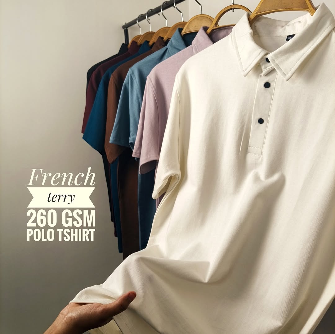 French Terry Polo Tshirt.